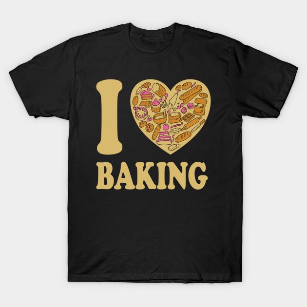 recipe baking cakes bread muffin dough bread dough pretzel baker T-Shirt by The Hammer